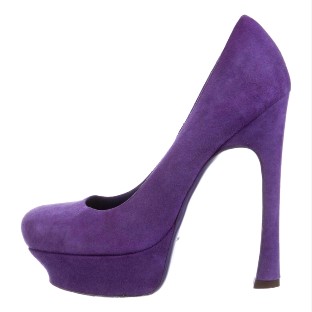 YSL Yves Saint Laurent Platform Suede Pumps Heels
